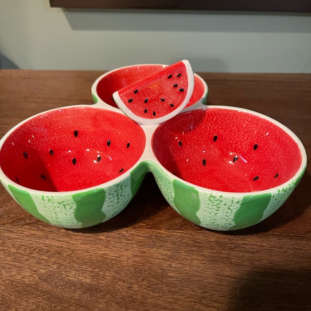 NWOT watermelon relish bowl